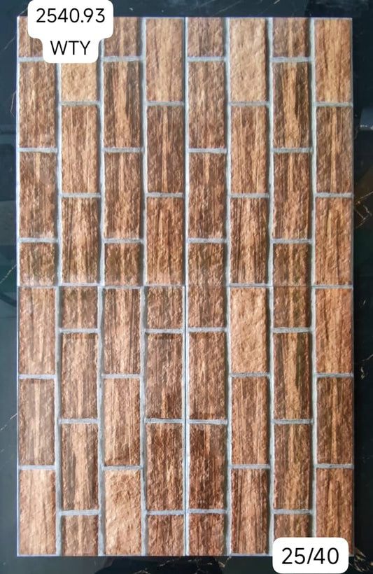 
Carrelage mural au design effet bois et style brique, finition mate. Parfait pour cuisines, salles de bain ou murs décoratifs. Apporte une touche chaleureuse et naturelle à vos espaces tout en imitant le charme du bois. Format pratique de 25x40 cm pour une pose facile.