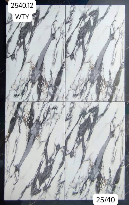 Carrelage Effet Marbre Calacatta – 25x40 cm