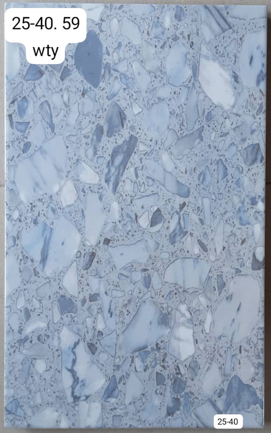 🧊 Carreau Marbré "Glacier Bleu" – Élégance Minérale & Intemporelle Modèle 25/40
