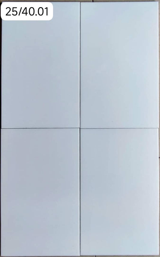 🎯 Élégance Pure : Carrelage Blanc Ultra Lisse 25x40 cm