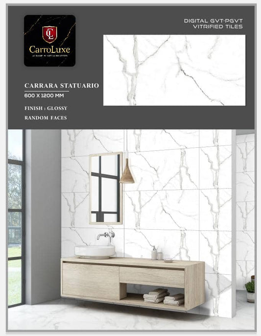 Élégance Intemporelle avec le Carrelage Carrara Statuario Modèle 60/120
