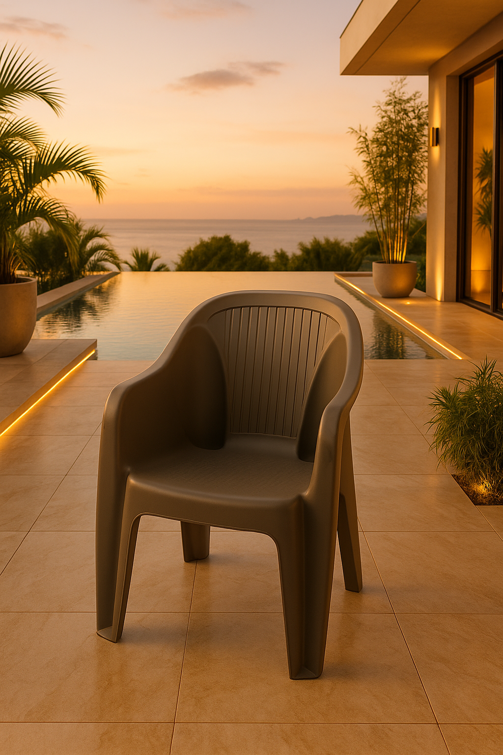 Chaise Monobloc Ultra-Résistante – Design Moderne et Confort Absolu !