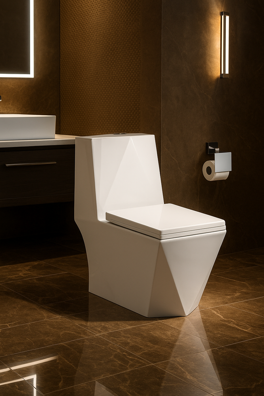 WC à poser DIAMOND -Design Géométrique